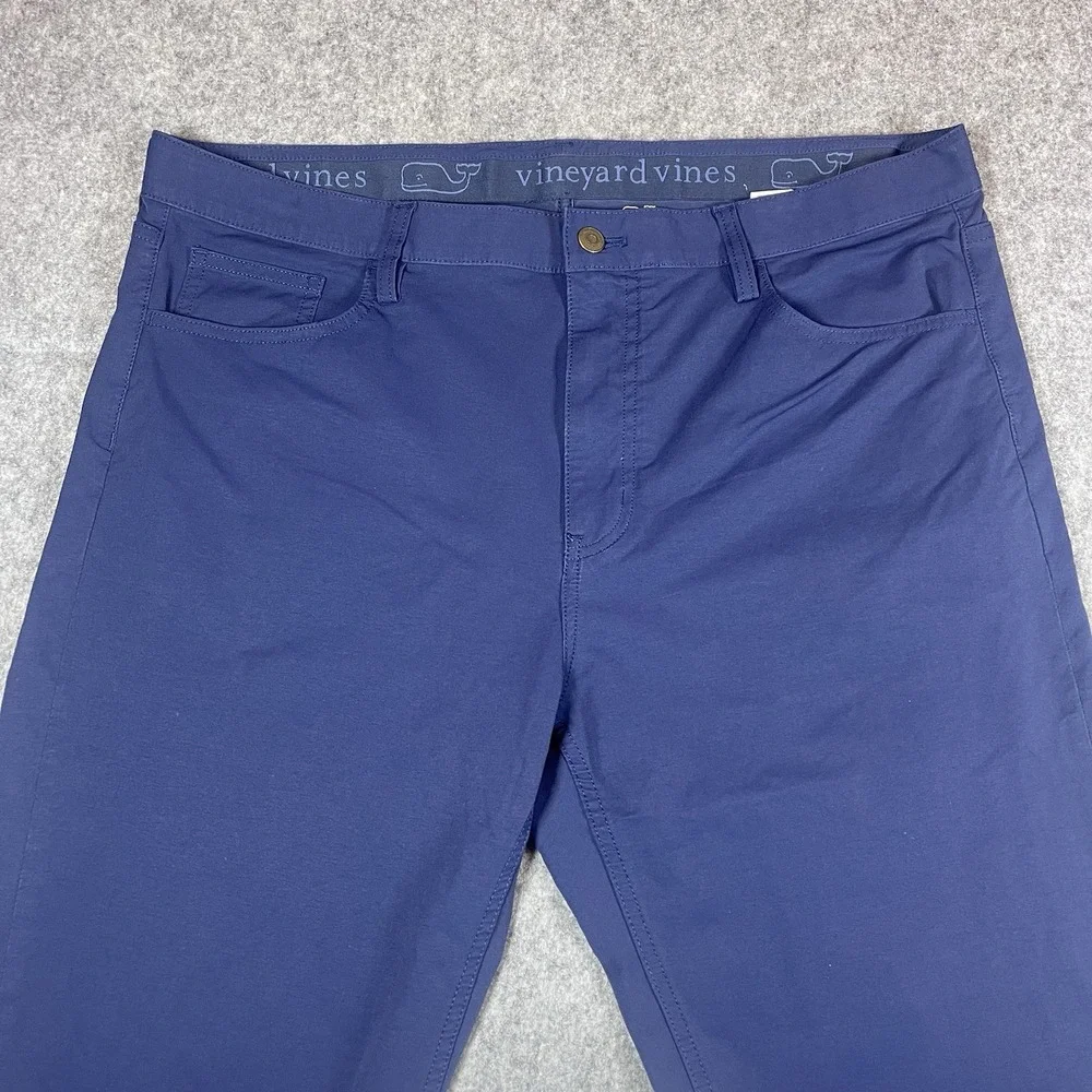 Vineyard Vines Performance Golf Stretch Comfort Blue Pants Mens 36x30 5-Pocket